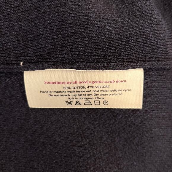 M.M. Lafleur The Choe Top Navy Melange Size 2X Short Sleeve Stretch Knit Office - Picture 4 of 6